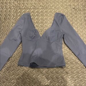 Free people navy long sleeve top
